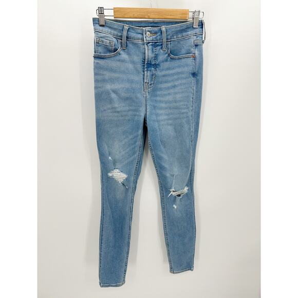 Old Navy Extra High Rise Rockstar Super Skinny Blue Jeans Women's Size 6 - Picture 1 of 8